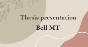 font for Thesis presentation